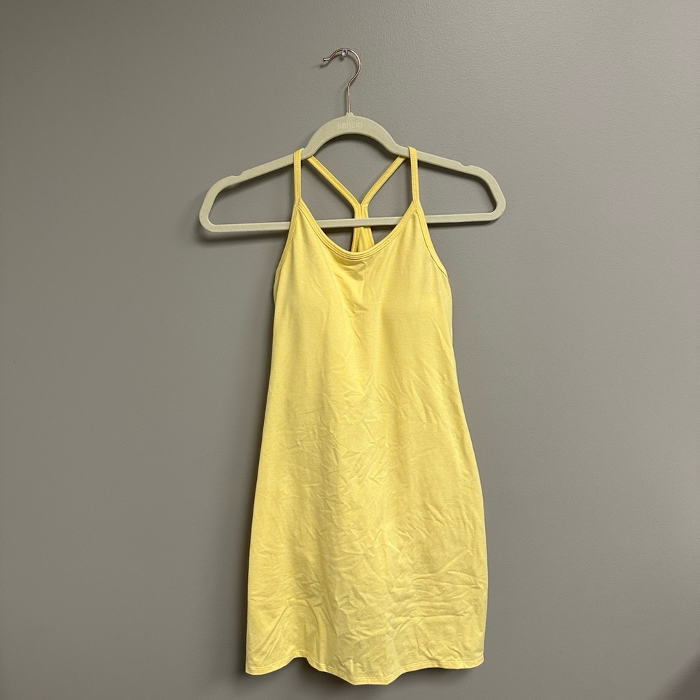 Yellow athletic dress, size XS, new without tags